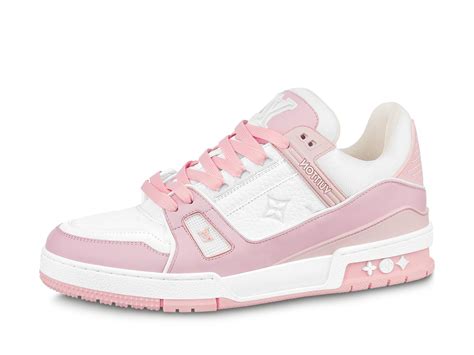 louis vuitton sneakers pink and white|louis vuitton trainer sneaker pink.